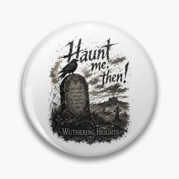 Item preview, Wuthering Heights Whatever Our Souls Are Made Of Quote Gothic Raven Tombstone designed and sold by Fenay Designs.
