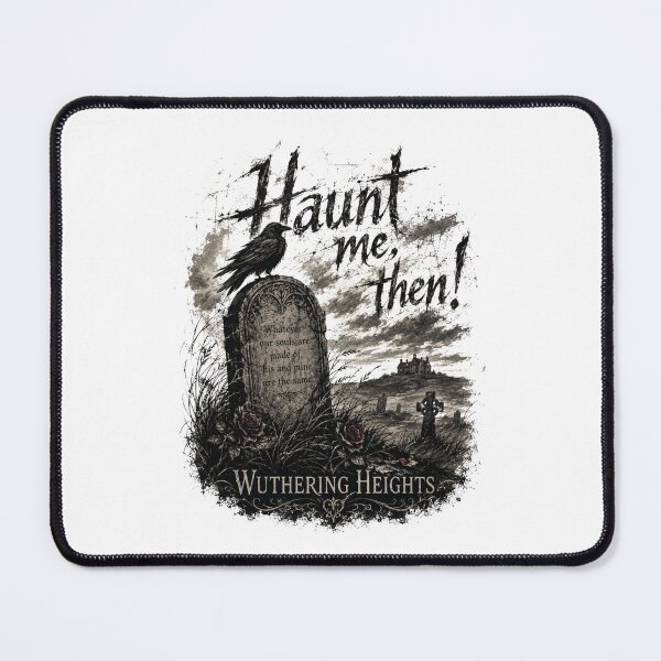 Item preview, Wuthering Heights Whatever Our Souls Are Made Of Quote Gothic Raven Tombstone designed and sold by Fenay Designs.