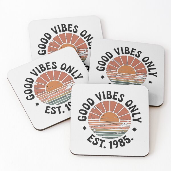 Item preview, Distressed Good Vibes Only Est 1985 Retro Sun designed and sold by Enea Kelo.
