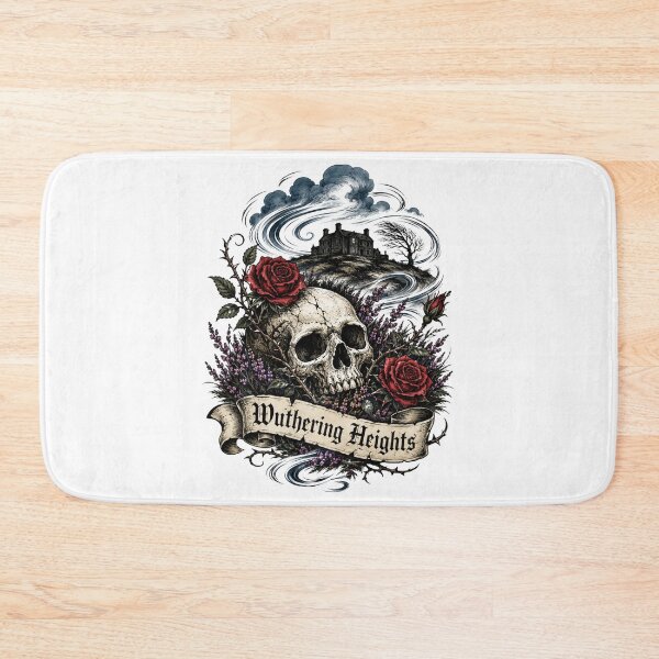 Item preview, Wuthering Heights Gothic Skull and Red Roses Book Aesthetic designed and sold by Fenay Designs.