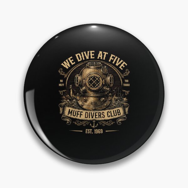 Item preview, We Dive At Five Muff Divers Club Vintage Deep Sea Scuba Diving designed and sold by PixlCrypt.