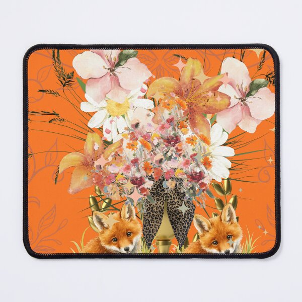 Item preview, Potted floral design art in orange shades designed and sold by Extremeallie.