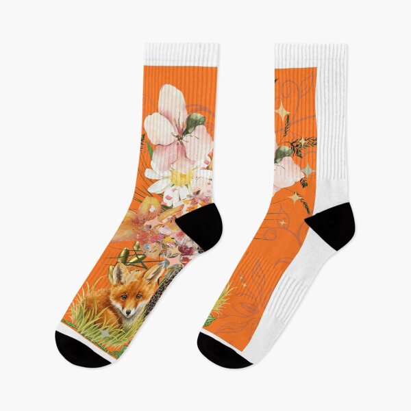 Item preview, Potted floral design art in orange shades designed and sold by Extremeallie.