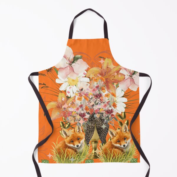 Item preview, Potted floral design art in orange shades designed and sold by Extremeallie.