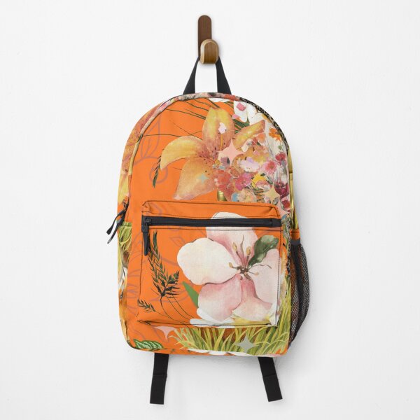 Item preview, Potted floral design art in orange shades designed and sold by Extremeallie.