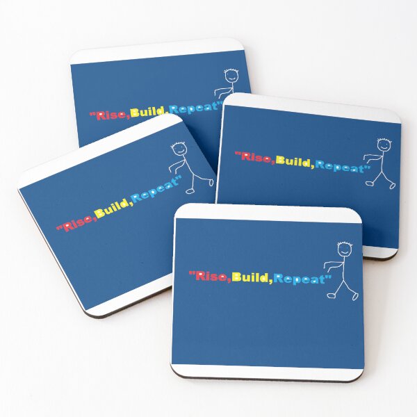 Item preview, Rise,Build,Repeat stick figure motivation quotes designed and sold by Road Rouch Gallery.