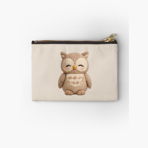 Item preview, Cute Knitted Owl Plush | Kawaii Cottagecore Woodland Animal Art designed and sold by PopCulturePixel.