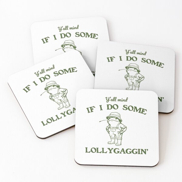 Item preview, Yall Mind If I Do Some Lollygaggin Funny Frog Cottagecore designed and sold by Ali-printshop.