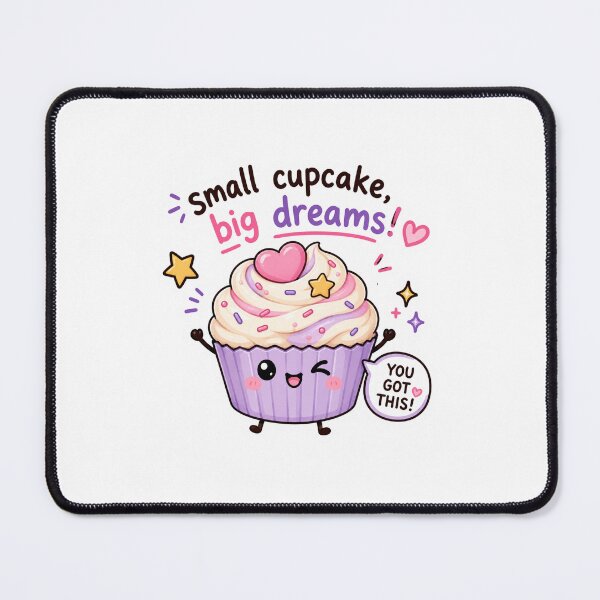 Item preview, Small Cupcake Big Dreams Cute Motivation Sticker designed and sold by Snikdha.