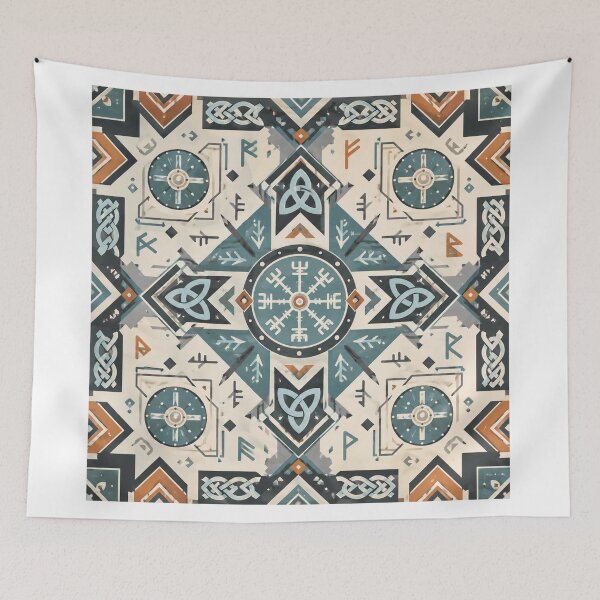Item preview, Viking Runes Nordic Seamless Pattern designed and sold by vladvin.