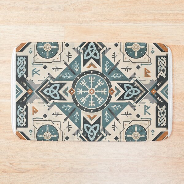 Aperçu de l'œuvre Viking Runes Nordic Seamless Pattern créée et vendue par vladvin.