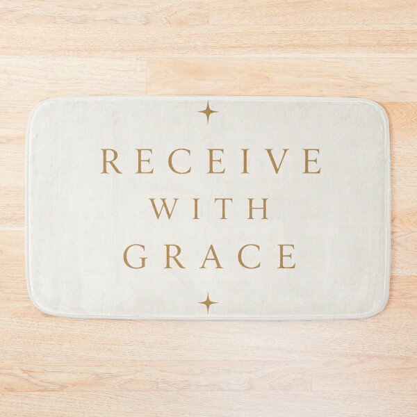 Item preview, Receive With Grace – Minimalist Typography Shirt | Soft Abundance | Quiet Luxury Aesthetic designed and sold by BeaVibes.