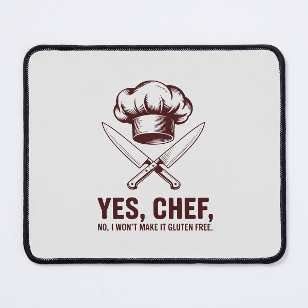 Item preview, Funny Chef Yes Chef Gluten Free Culinary Knife Quote designed and sold by Enea Kelo.