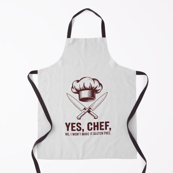Item preview, Funny Chef Yes Chef Gluten Free Culinary Knife Quote designed and sold by Enea Kelo.