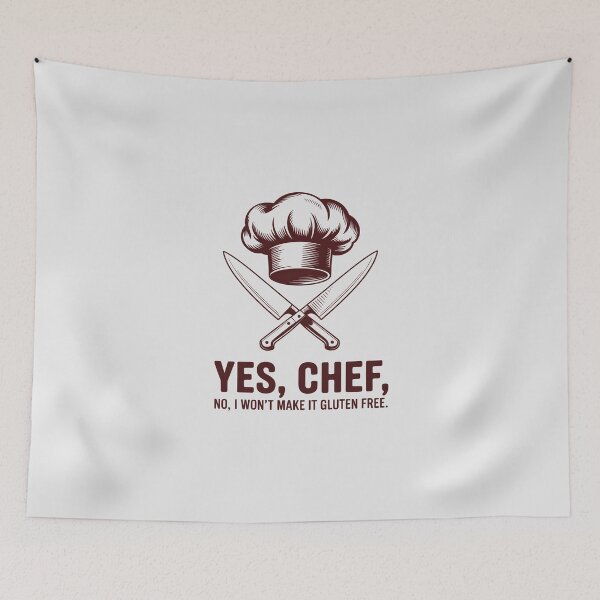 Item preview, Funny Chef Yes Chef Gluten Free Culinary Knife Quote designed and sold by Enea Kelo.