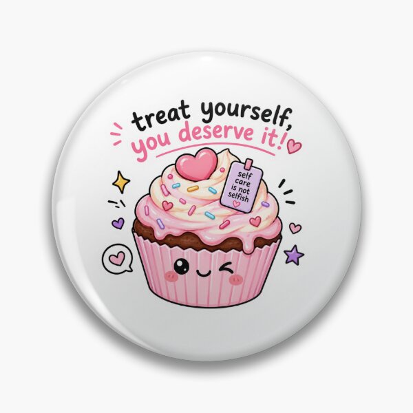 Item preview, Treat Yourself Cute Cupcake Self Care Sticker designed and sold by Snikdha.