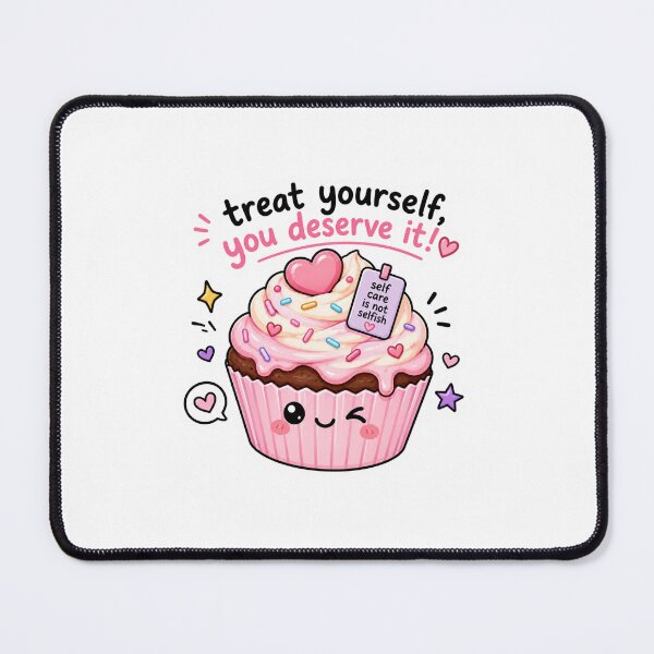 Item preview, Treat Yourself Cute Cupcake Self Care Sticker designed and sold by Snikdha.