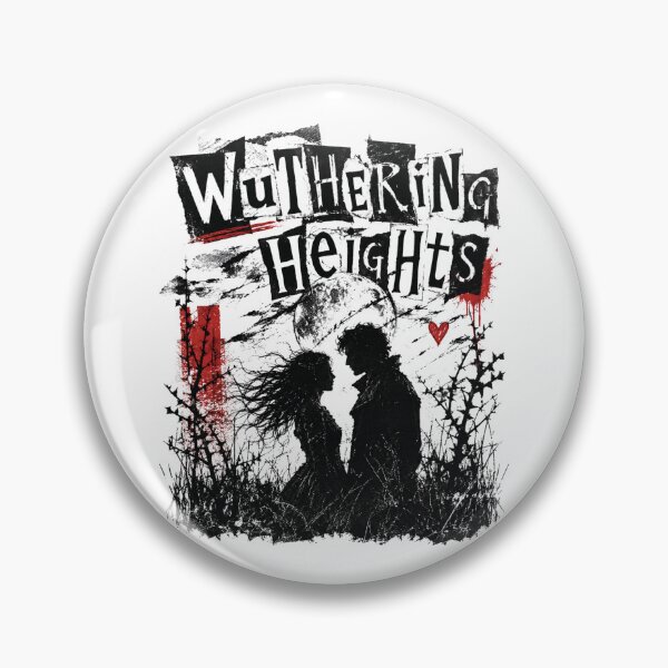Item preview, Wuthering Heights Cathy and Heathcliff Silhouette Post Punk Gothic designed and sold by Fenay Designs.