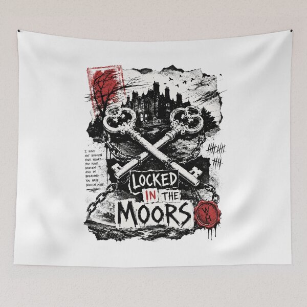 Item preview, Wuthering Heights Locked in the Moors Punk Collage Quote designed and sold by Fenay Designs.