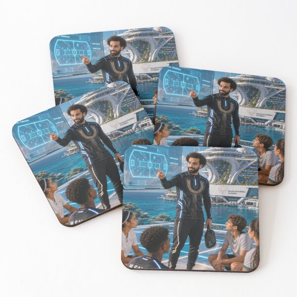 Item preview, Mo Salah Futuristic Cyber Pickleball Academy Art designed and sold by mo-carnival.
