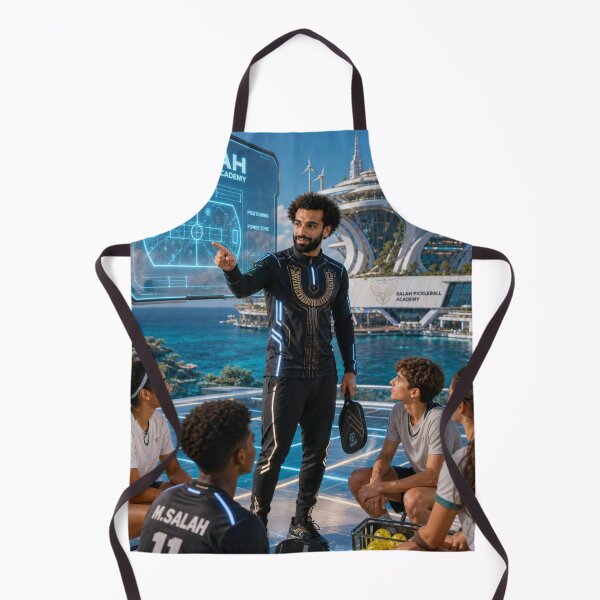 Item preview, Mo Salah Futuristic Cyber Pickleball Academy Art designed and sold by mo-carnival.