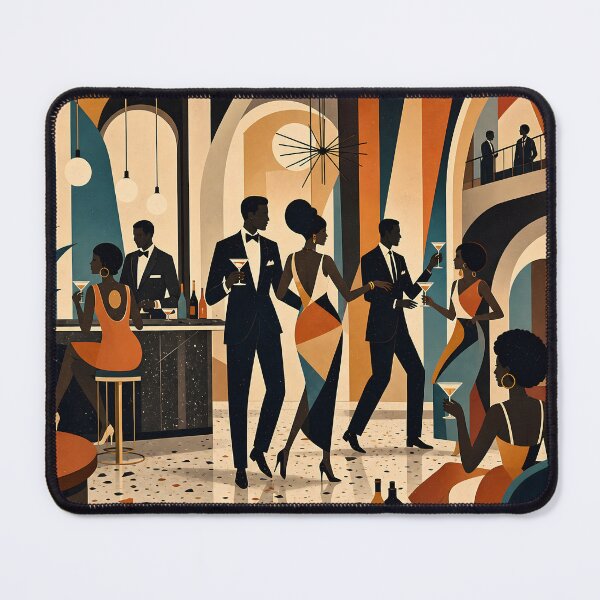 Item preview, Mid Century Modern Art Martinis At The Night Club designed and sold by Lee Hiller Designs.