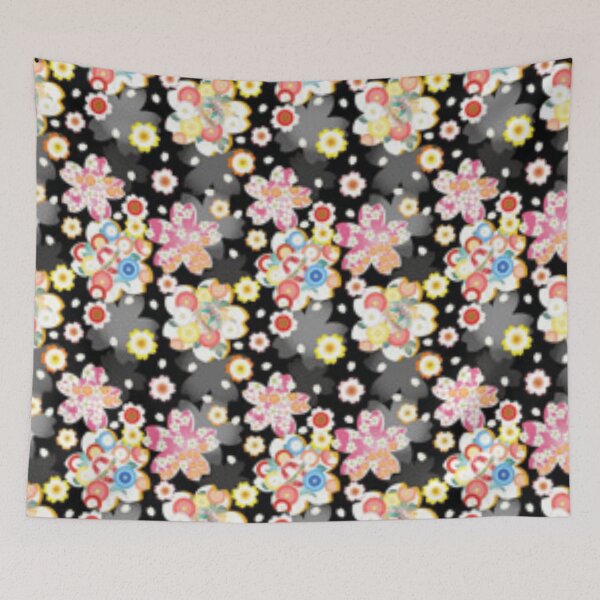 Item preview, Japanese Temari and Sakura Pattern - Colorful Dark Chiyogami Wagara designed and sold by vekotpu.