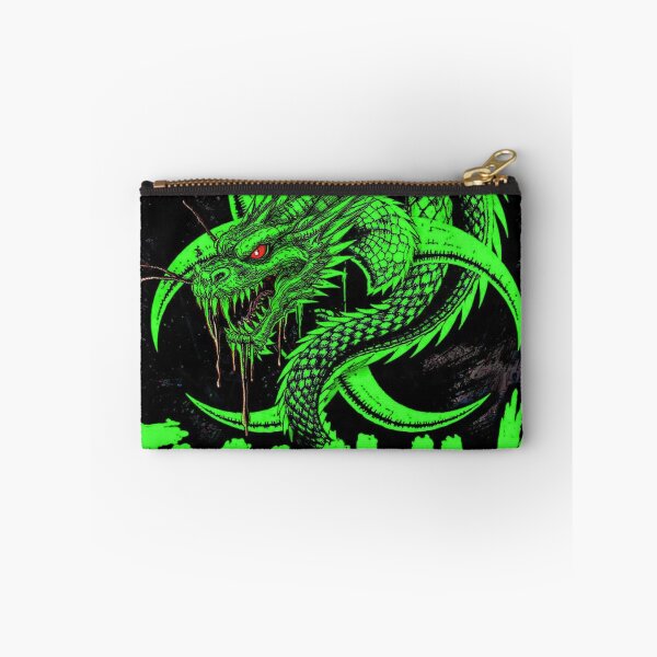 Item preview, TOCOCLAWS Bio-Outbreak: Neon Green Toxic Dragon Throw Pillow designed and sold by TOCOCLAWS.