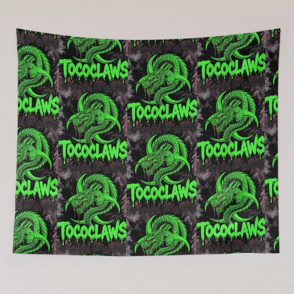 Item preview, TOCOCLAWS Bio-Outbreak: Neon Green Toxic Dragon Throw Pillow designed and sold by TOCOCLAWS.
