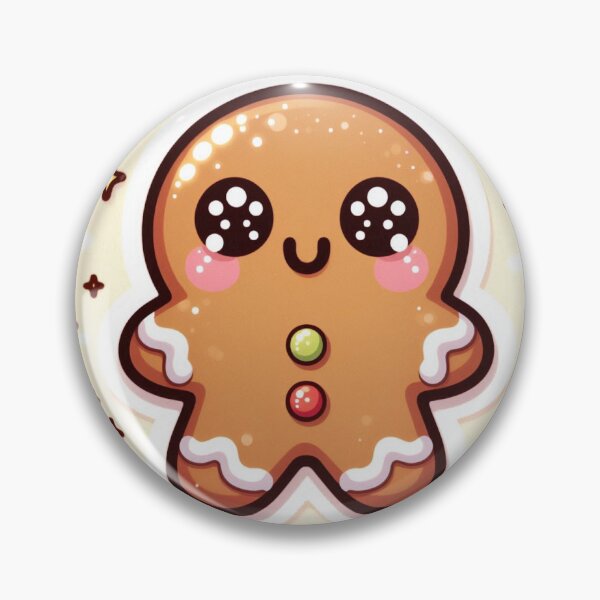 Item preview, Kawaii Christmas Gingerbread Man Sticker designed and sold by PastelPawsArt.