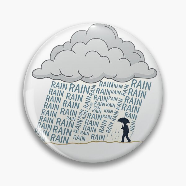 Item preview, Rainy Thoughts – Minimalist Typography Weather Art designed and sold by lungpleecha.