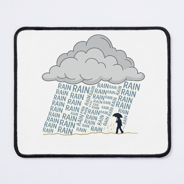 Item preview, Rainy Thoughts – Minimalist Typography Weather Art designed and sold by lungpleecha.