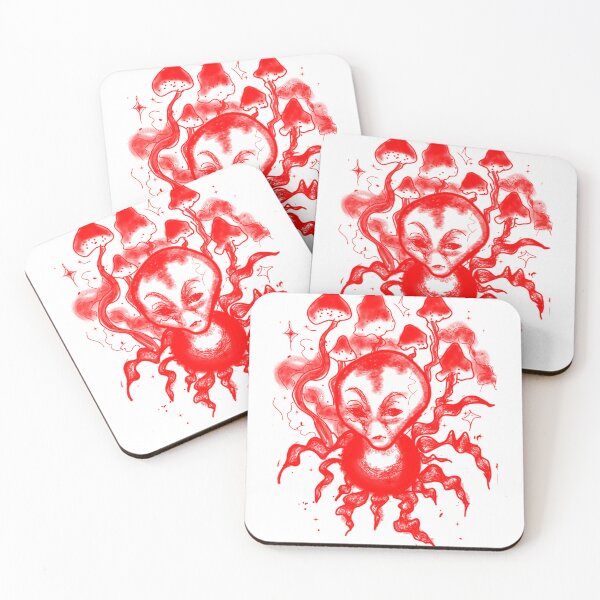 Item preview, Red Line Underworld Alien - Dark Fantasy Art designed and sold by Ideniquo.