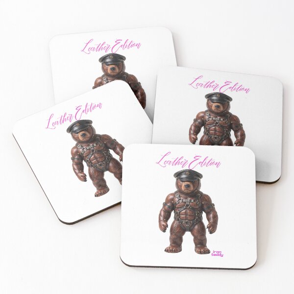 Item preview, Leather Pride Iron Teddy - Muscular Bear in Harness designed and sold by Woof-zil.