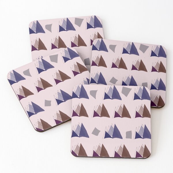 Item preview, Geometric Mountain Range Pattern – Boho Minimalist Wall Art designed and sold by  Boho Vibes Studio.