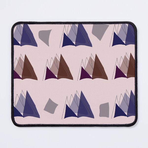 Item preview, Geometric Mountain Range Pattern – Boho Minimalist Wall Art designed and sold by  Boho Vibes Studio.