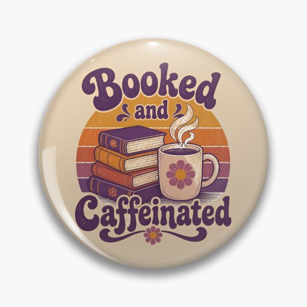 Item preview, "Booked and Caffeinated" Retro designed and sold by MusesWhispers.