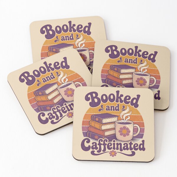 Item preview, "Booked and Caffeinated" Retro designed and sold by MusesWhispers.