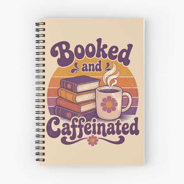 Item preview, "Booked and Caffeinated" Retro designed and sold by MusesWhispers.