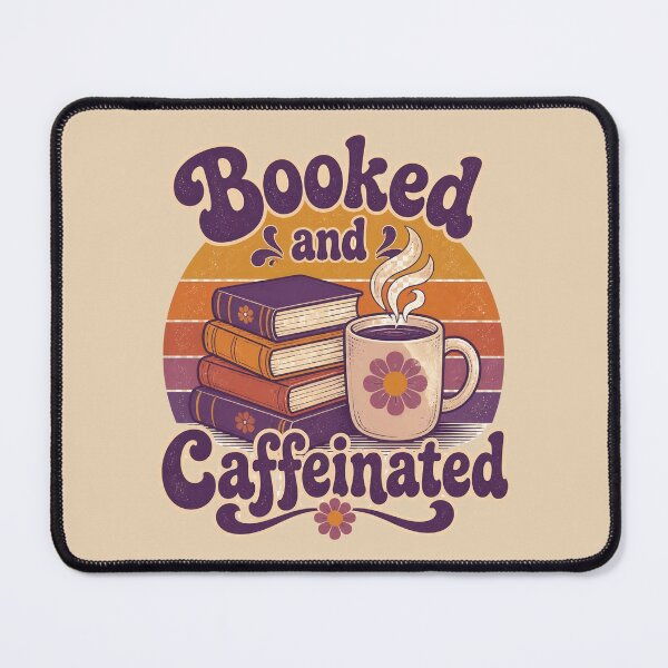 Item preview, "Booked and Caffeinated" Retro designed and sold by MusesWhispers.