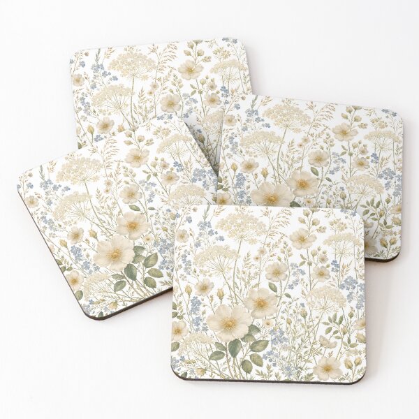 Artikelvorschau, Vintage-Wildblumenmuster – Blumenwiesen-Design im Cottagecore-Stil entworfen und verkauft von LinaDesign Store.