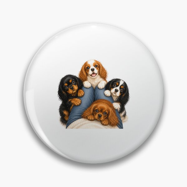 Item preview, Life Is Better With Cavaliers | Blenheim, Tricolor, Black and Tan & Ruby Cavalier King Charles Spaniels designed and sold by SakuraWaStyle.