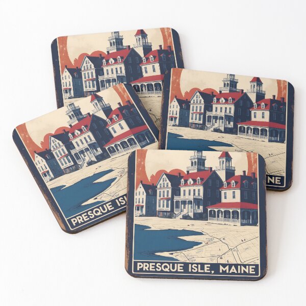 Item preview, Presque Isle Maine 1950s USA Vintage Travel Tourism designed and sold by TravelersGems.