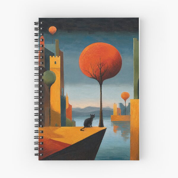Item preview, black cat wall art, Lollypop trees designed and sold by ThingsCatsDo.