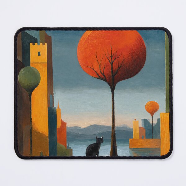 Item preview, black cat wall art, Lollypop trees designed and sold by ThingsCatsDo.