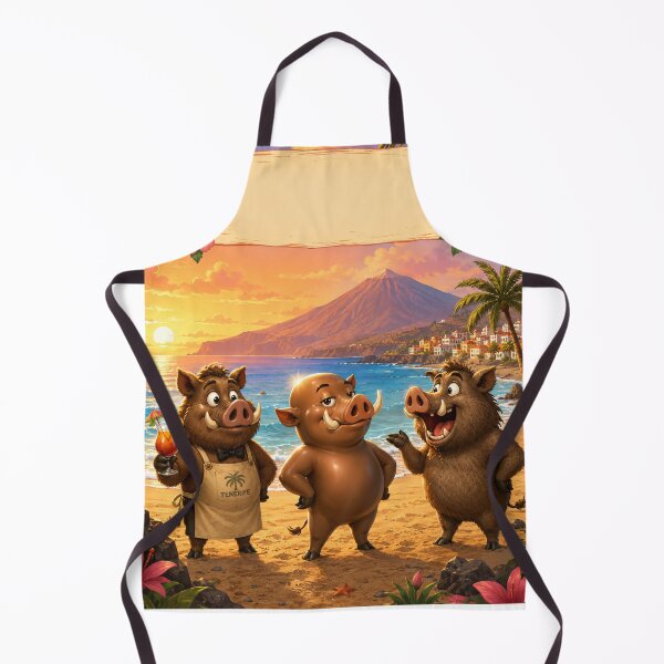 Item preview, Three Wild Boars in Tenerife - Friends Forever designed and sold by CanaryVibesArt.