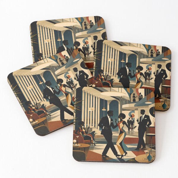 Item preview, Mid Century Modern Color Block Art  The Gallery Night Club designed and sold by Lee Hiller Designs.