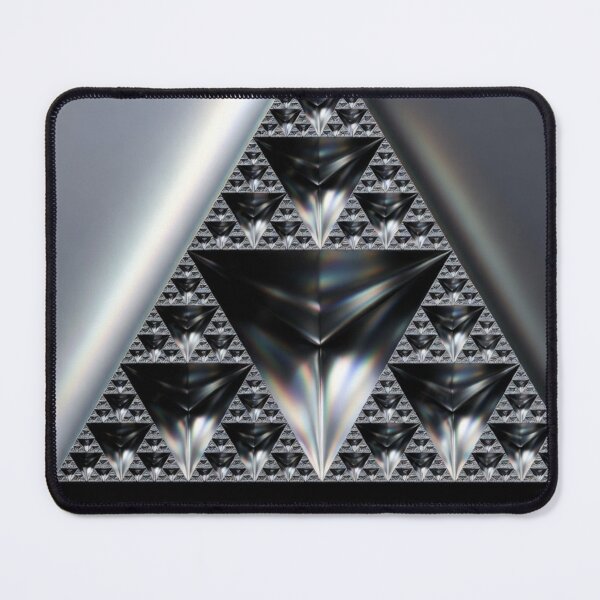 Item preview, Premium Metallic Fractal Triangle Geometric Design designed and sold by IntelliMindDesigns.