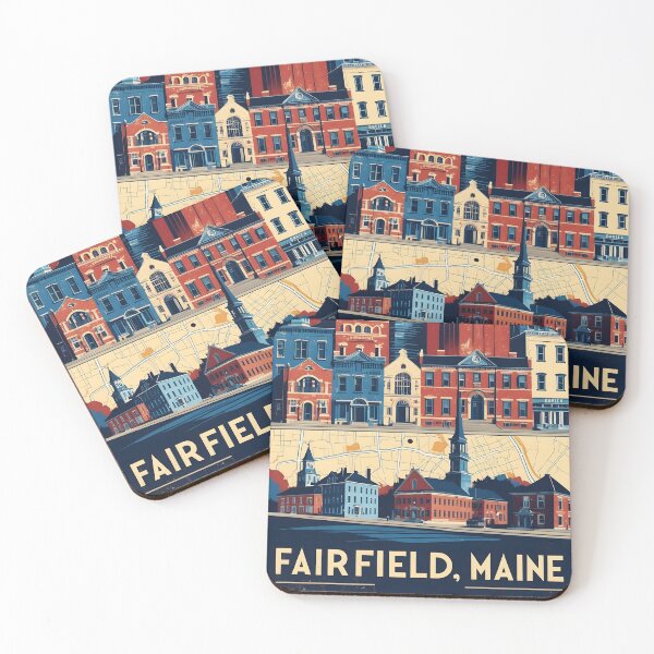 Item preview, Fairfield Maine 1950s USA Vintage Travel Tourism designed and sold by TravelersGems.