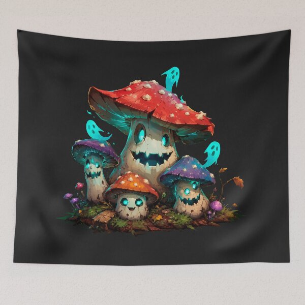 Item preview, Family of Ghost Mushrooms from the Enchanted Forest designed and sold by MarlicShop.